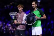 Jannik Sinner (L) defeated Daniil Medvedev to win the 2024 Australian Open.
